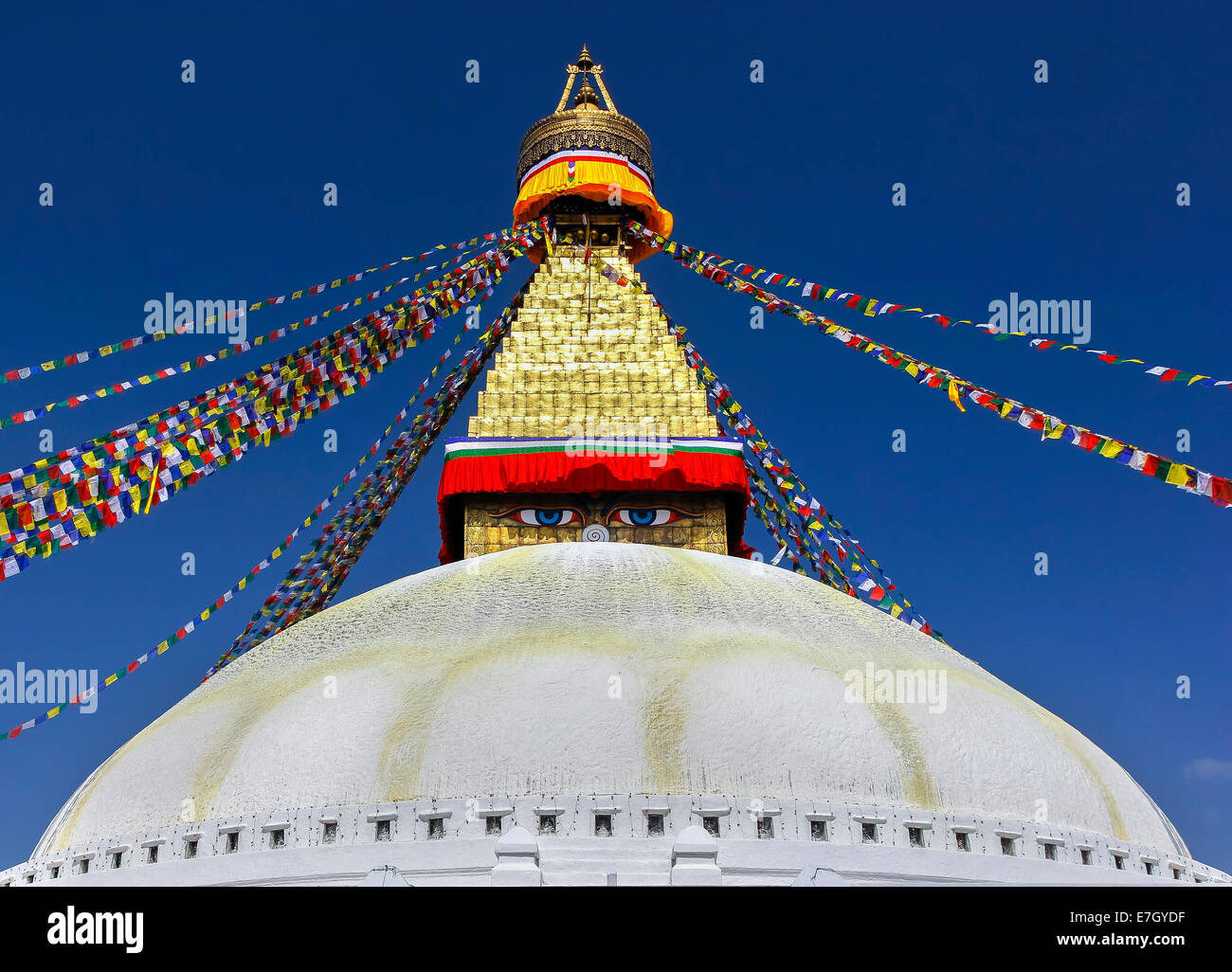 Boudhanath Stupa, Symbol von Kathmandu, Nepal Stockfoto