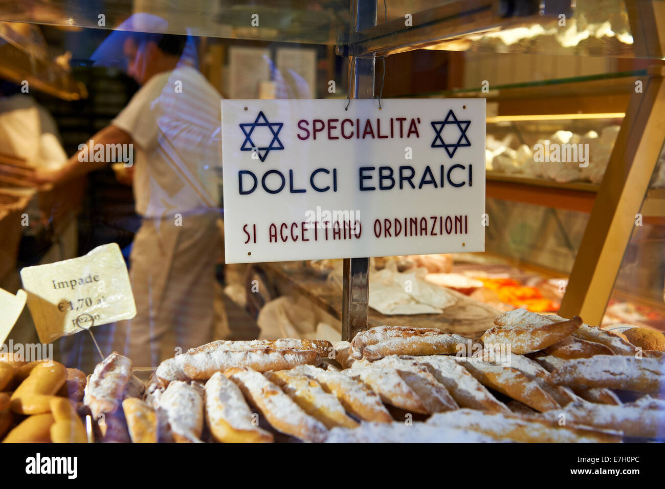 Jüdische Bäckerei im Ghetto von Venedig, Italien Stockfoto