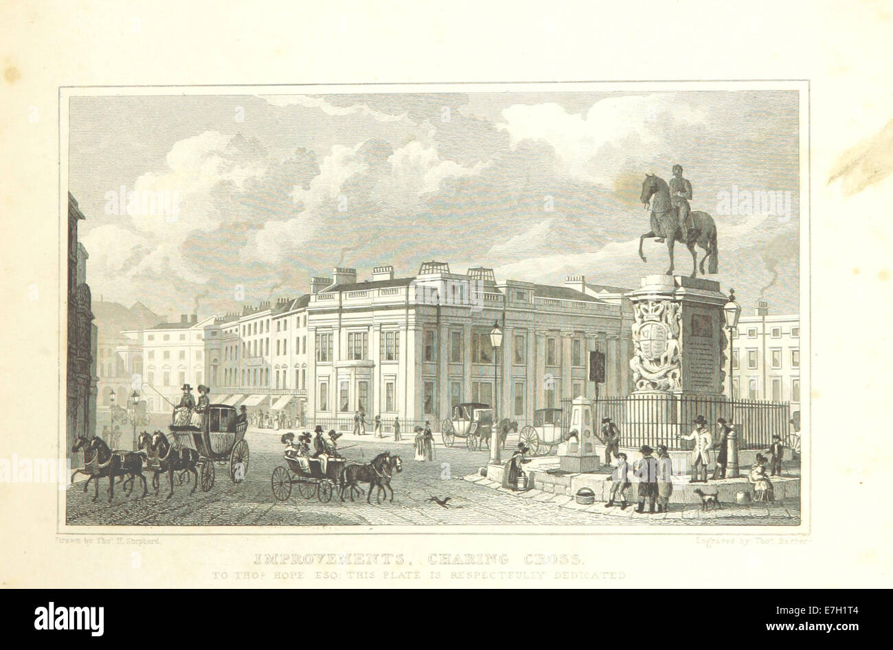 Verbesserungen, Charing Cross - Hirte, Metropolitan Verbesserungen (1828) p199 Stockfoto