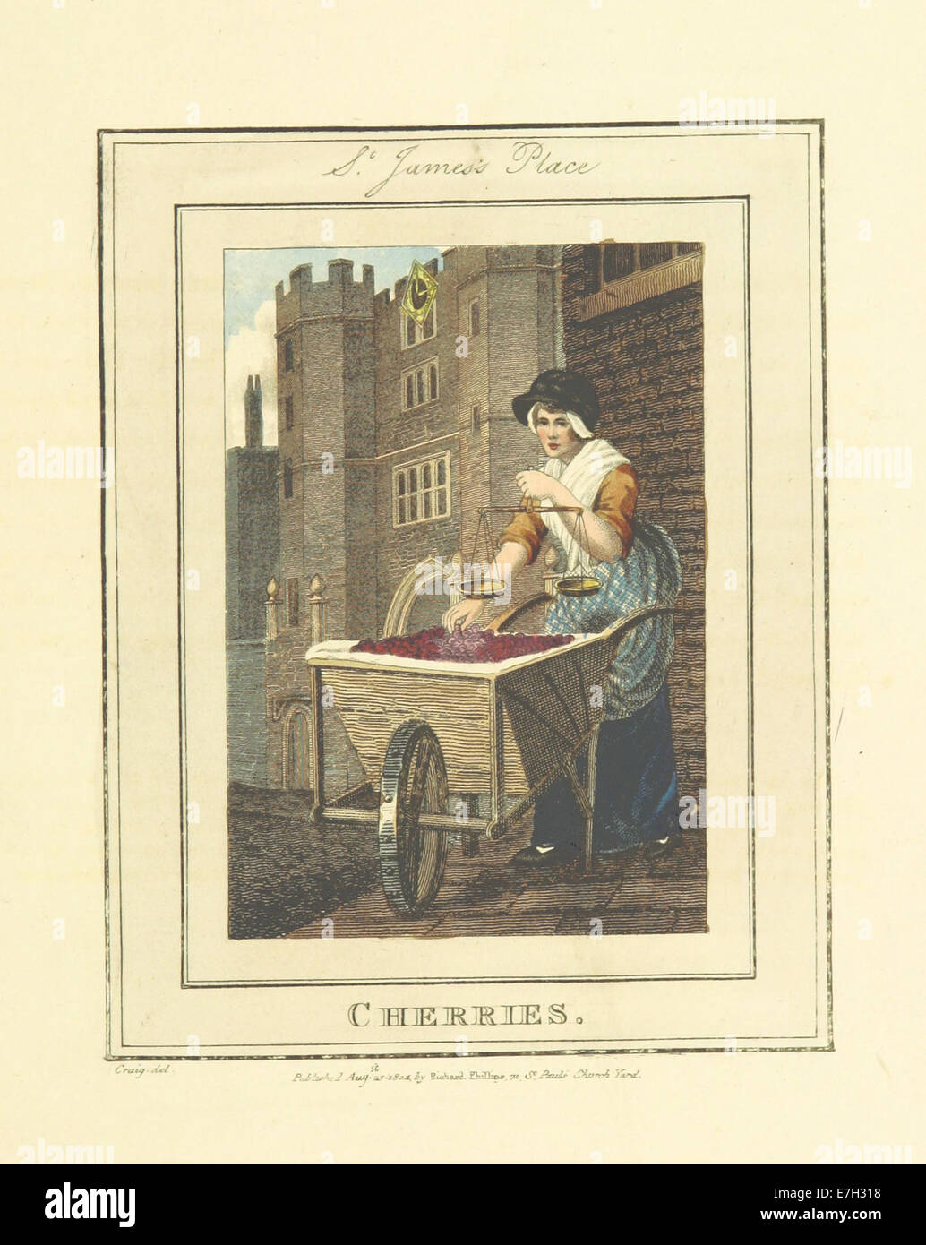 Phillips(1804) p585 - St James's Place - Kirschen Stockfoto