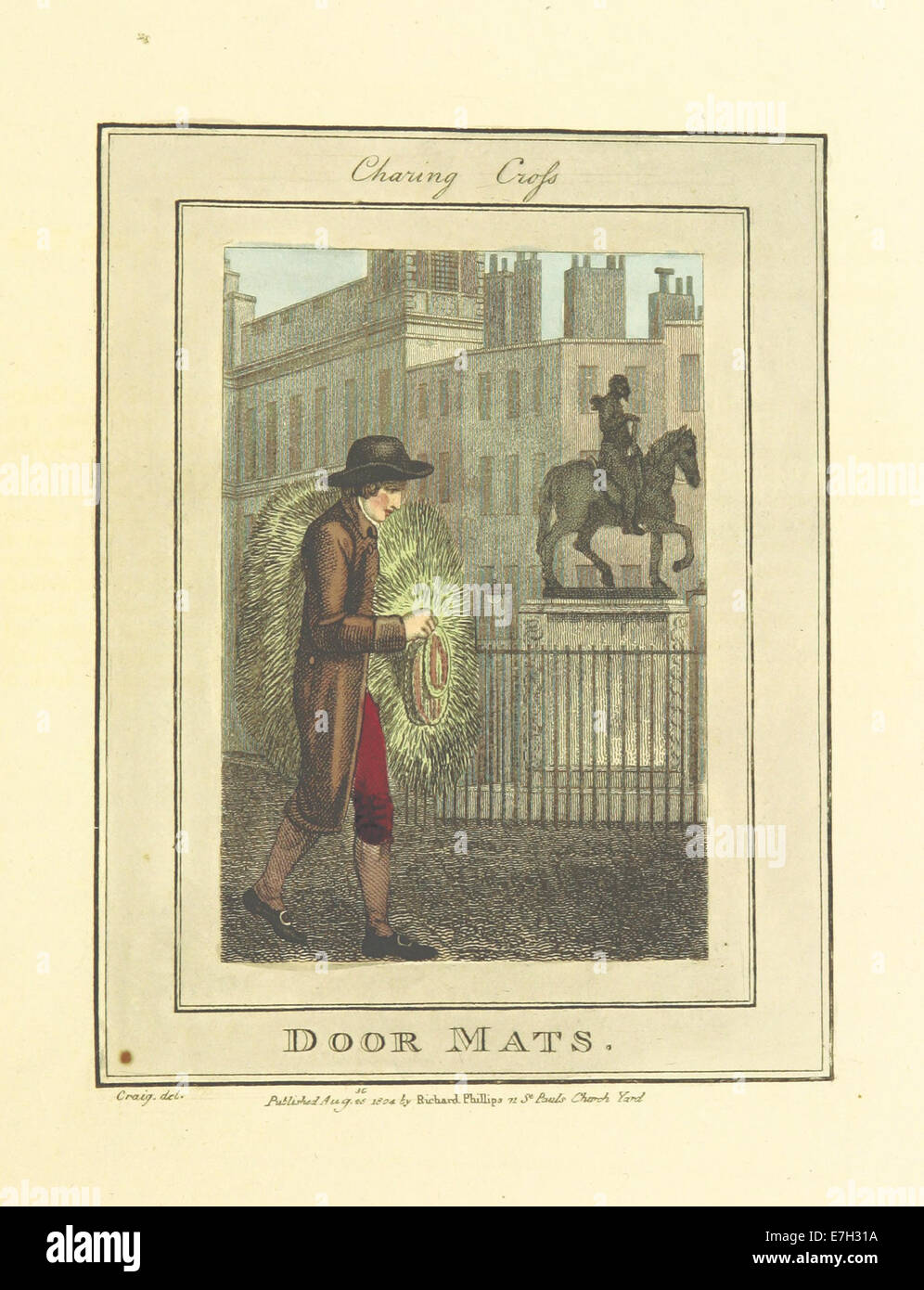 Phillips(1804) p589 - Charing Cross - Fußmatten Stockfoto
