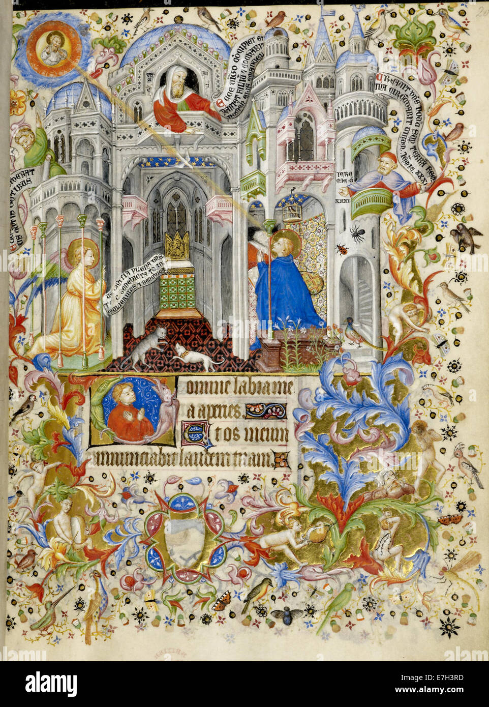 Die Verkündigung - Stundenbuch (c.1407), f.20 - BL hinzufügen MS 29433 Stockfoto