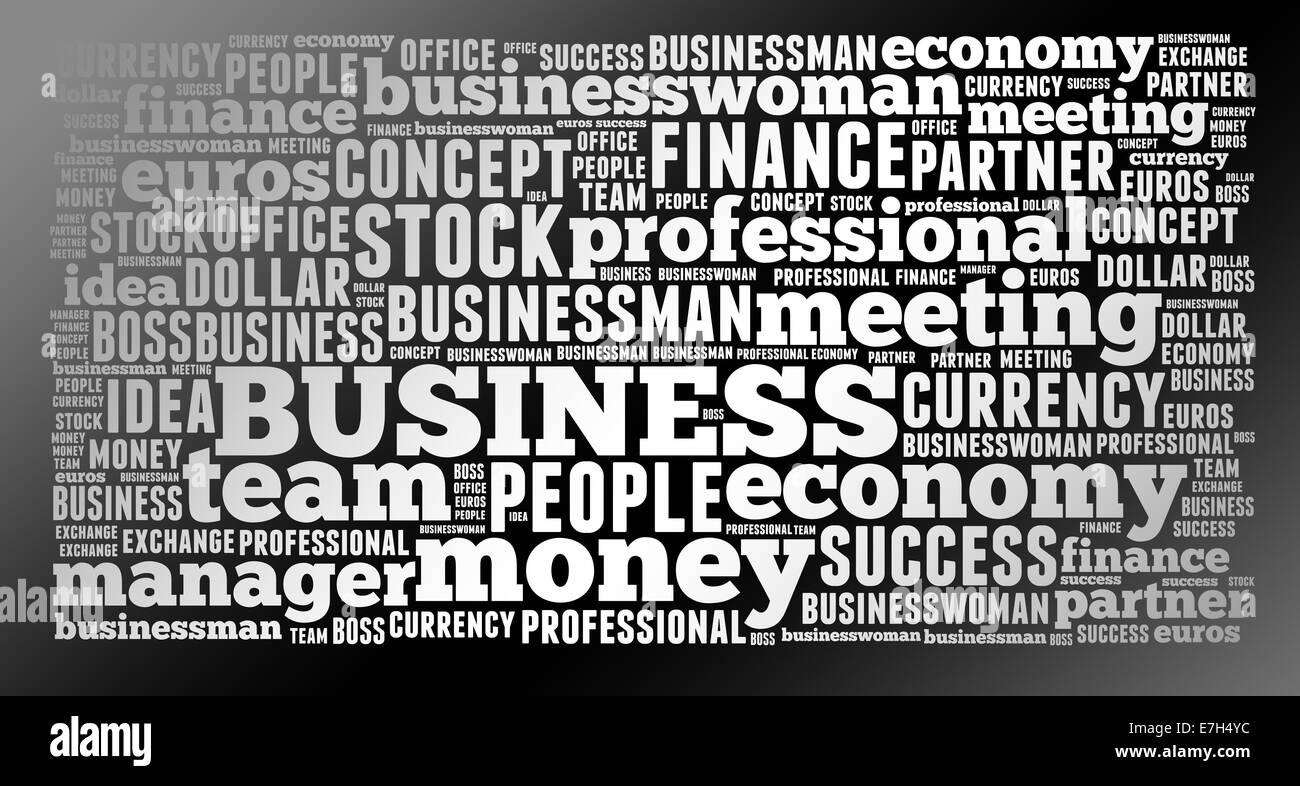 Business, Wirtschaft, Geld und Finanzen bezogene Hintergrund Stockfoto