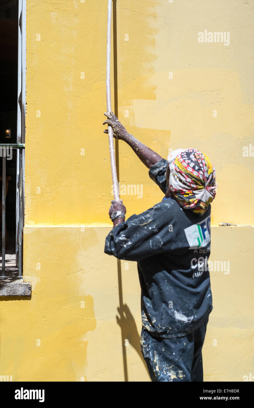 Brasilien, Salvador, Wartungsarbeiten im Stadtteil Pelourinho Stockfoto