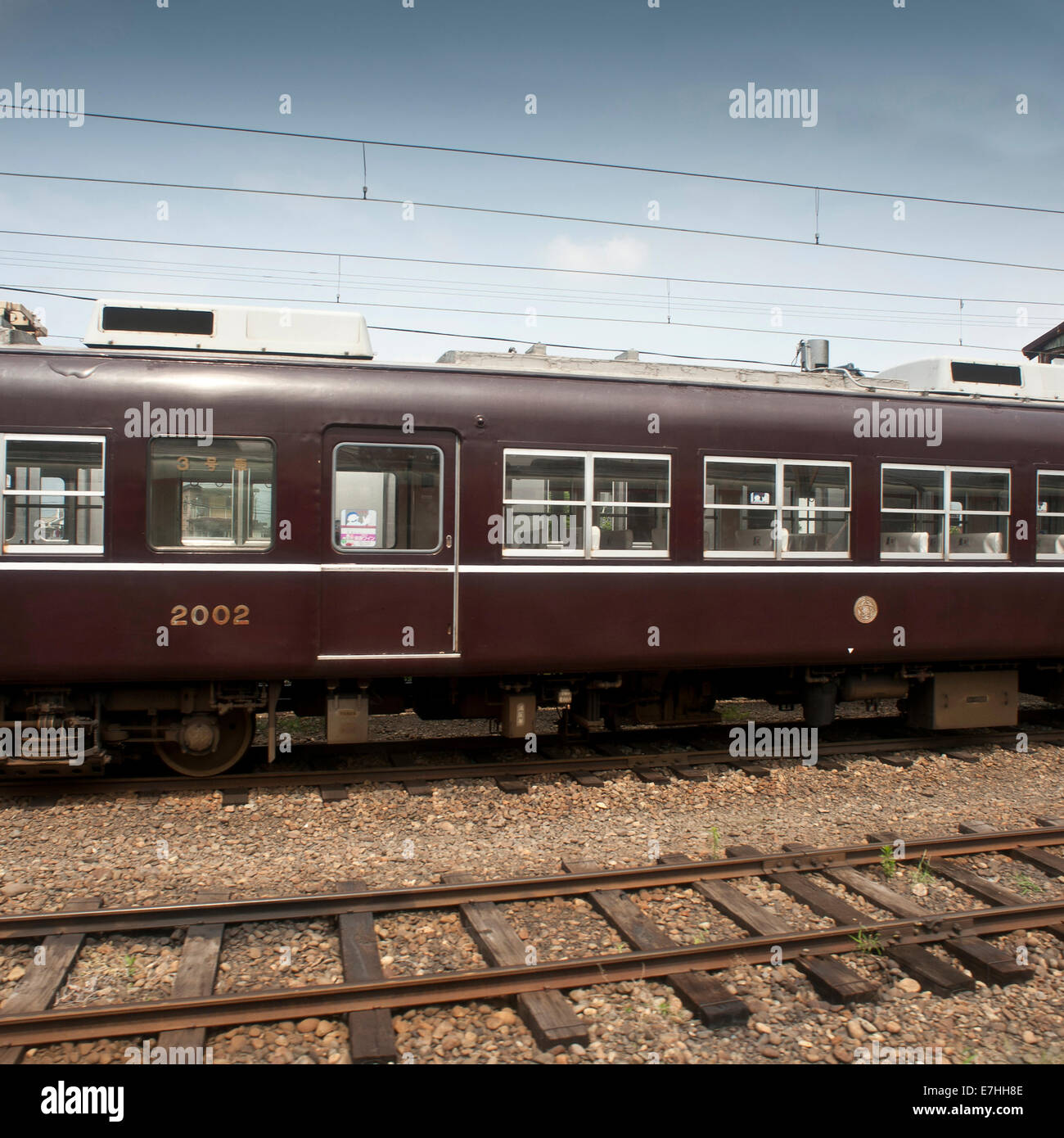 Japanische Vintage Schiene Carraige in Nagano. Stockfoto