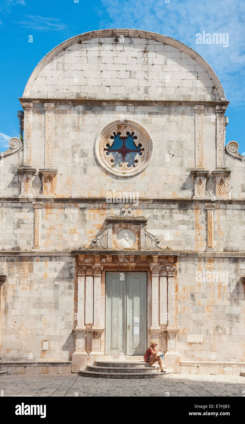 Kirche von St. Stjepan in Stari Grad, Insel Hvar, Kroatien Stockfoto