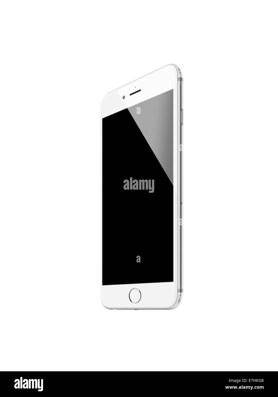 Smartphone Iphone 6 (Silber), Digital generiert Kunstwerk. Stockfoto