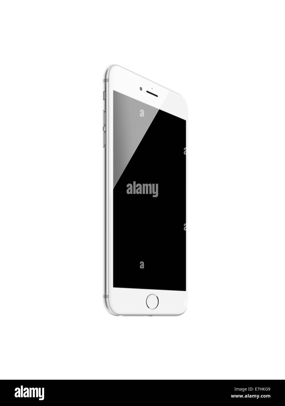 Smartphone Iphone 6 (Silber), Digital generiert Kunstwerk. Stockfoto