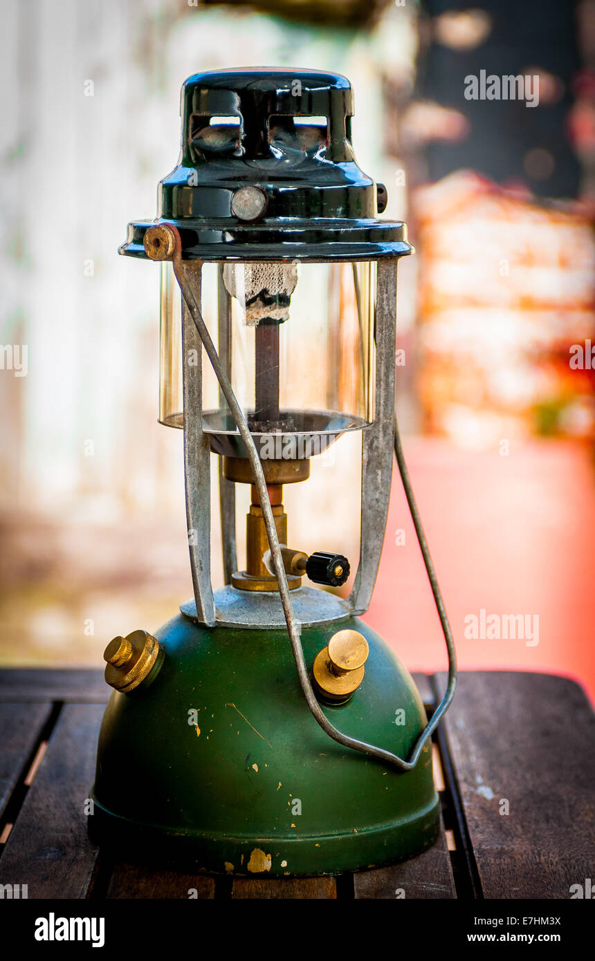 Eine Vaporlux Petroleumlampe, aber sehr oft als eine Tilley Lampe oder Paraffin Lampe benutzt als Laterne bezeichnet Stockfoto