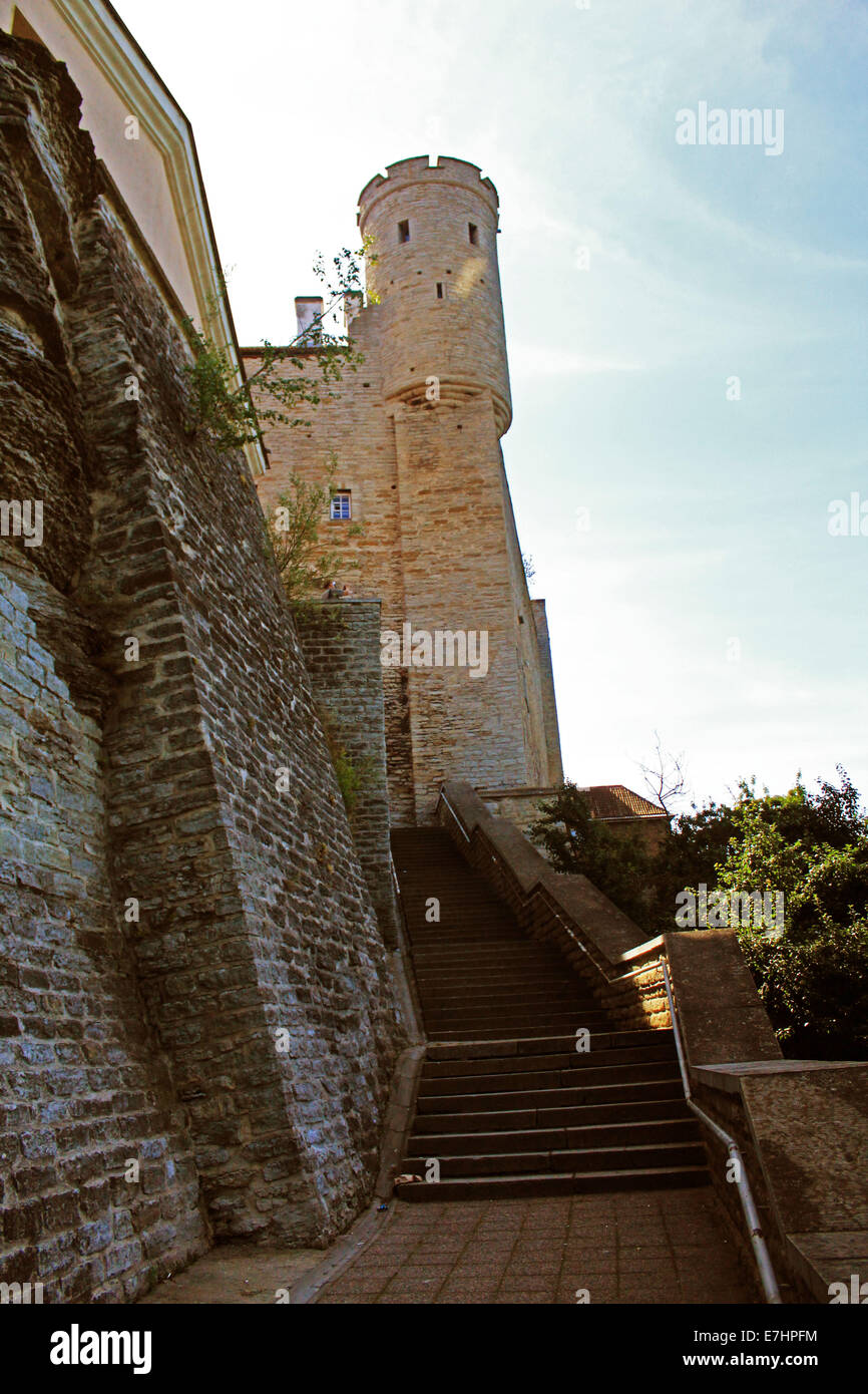 Treppe zur Burg Stockfoto