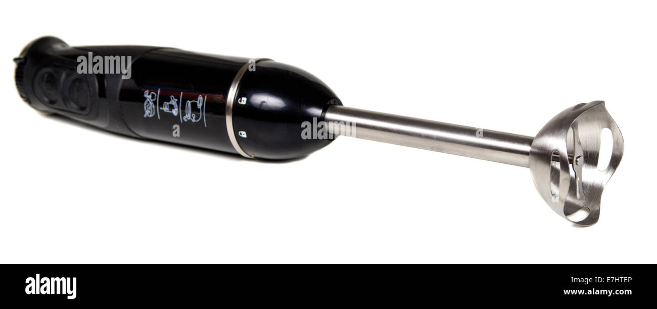 Kleine elektrische Mixer, isoliert auf weiss Stockfoto