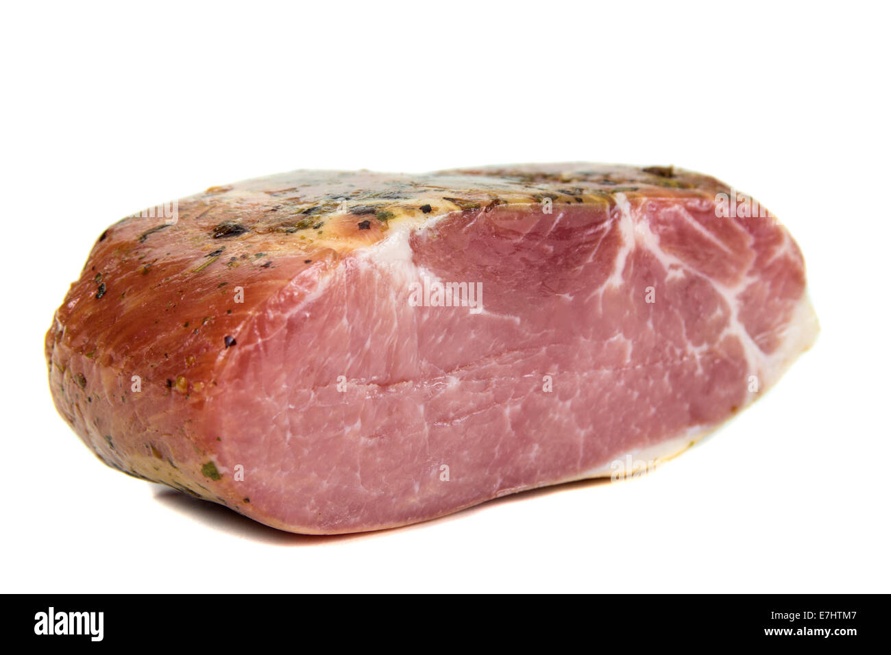 Mediterranen Stil geräucherte Fleisch isoliert auf weißem Hintergrund Stockfoto