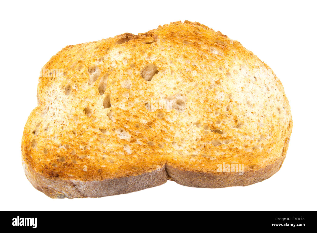 Scheibe Toastbrot isoliert auf weißem Hintergrund Stockfoto