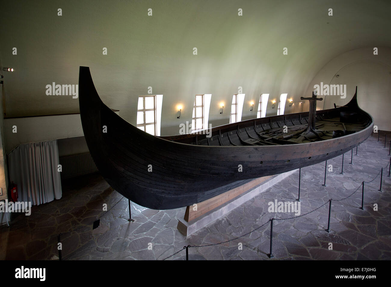 Das Wikingerschiff-Museum in Oslo, Norwegen. (Norwegisch: Vikingskipshuset På Bygdøy) Stockfoto