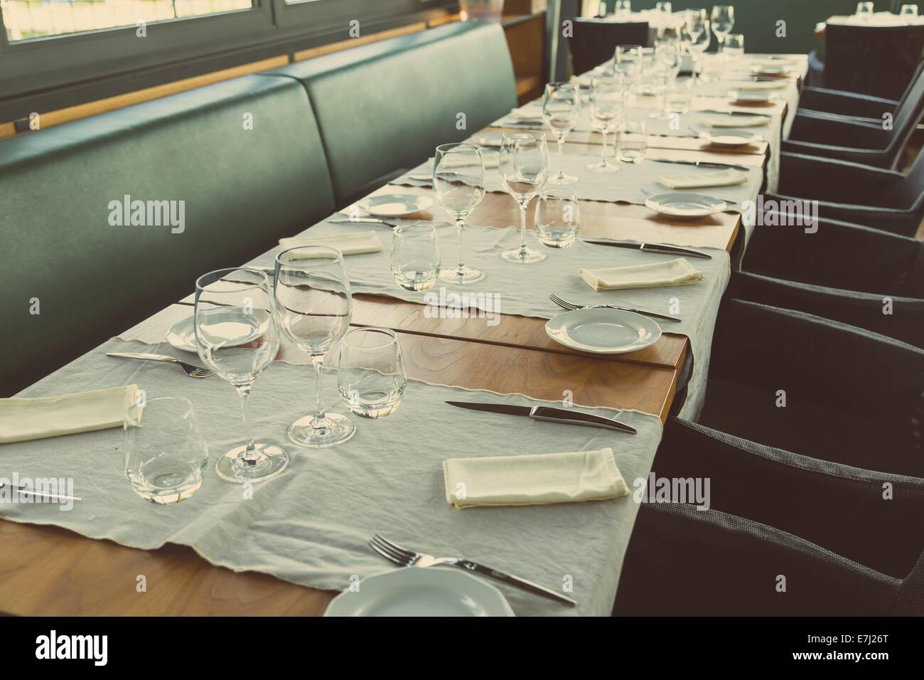 Elegantes Tischset Stockfoto