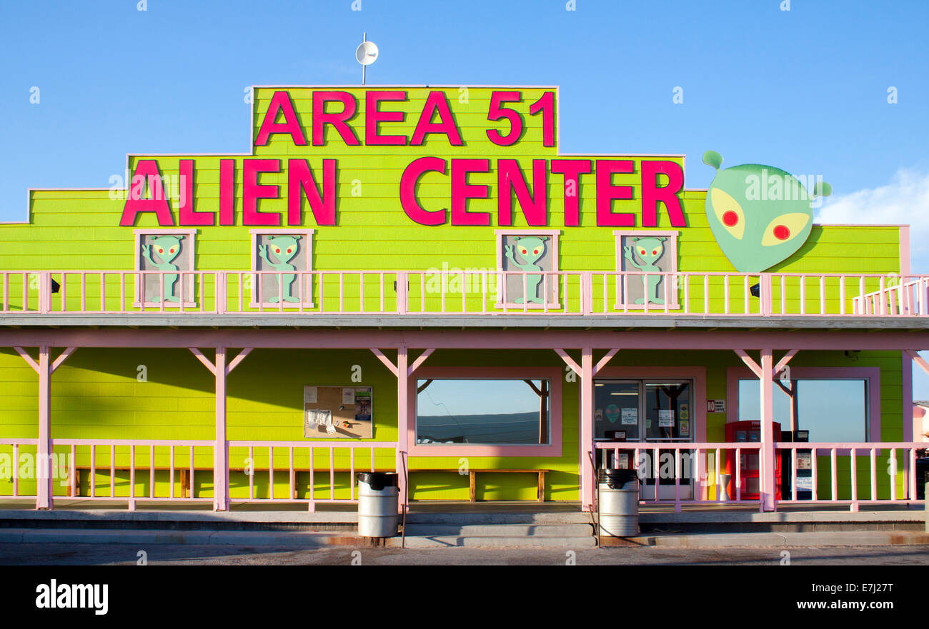 Area 51 Alien Center Rast in Amargosa New Mexiko Stockfoto