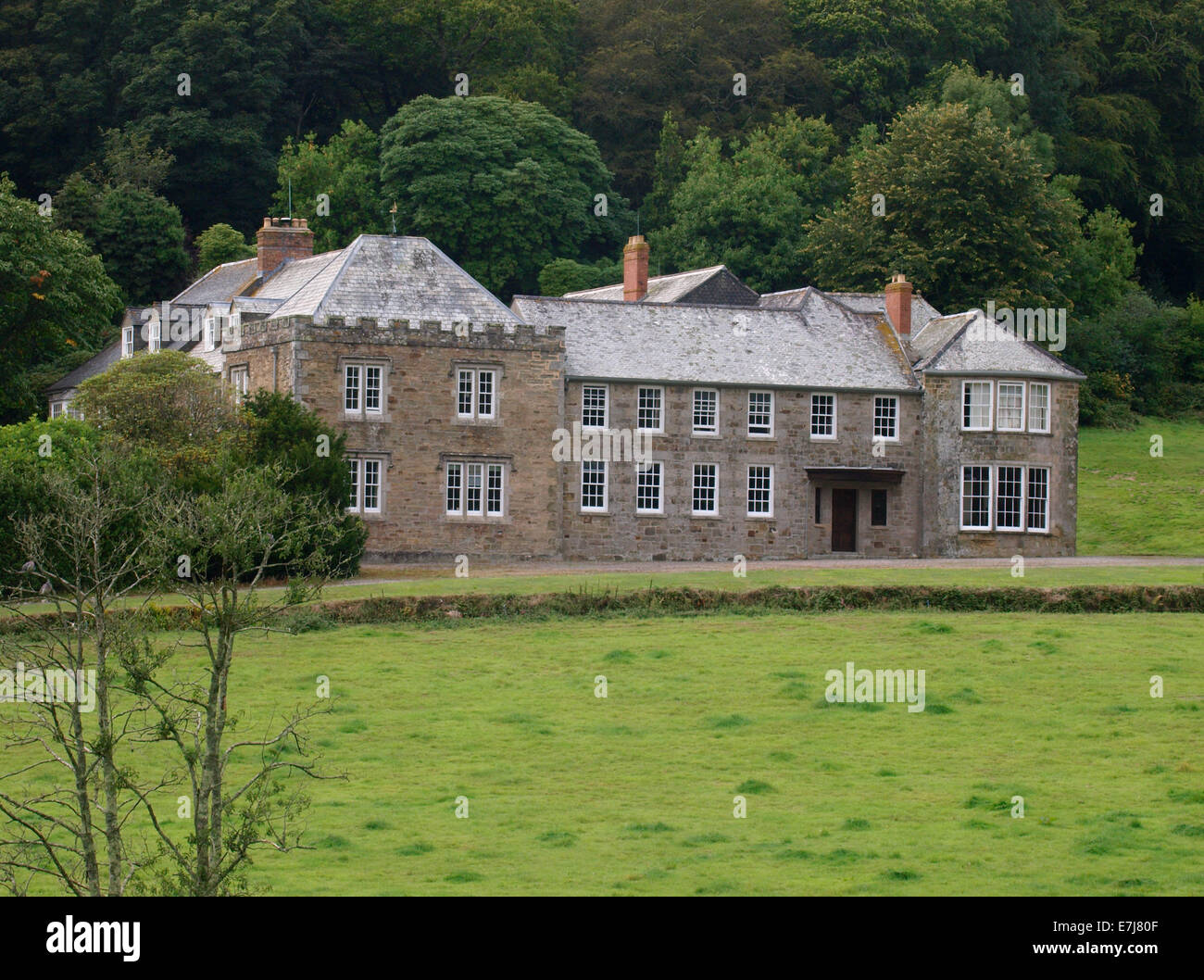 Das Haupthaus der Penrose Estate, Penrose, Cornwall, UK Stockfoto
