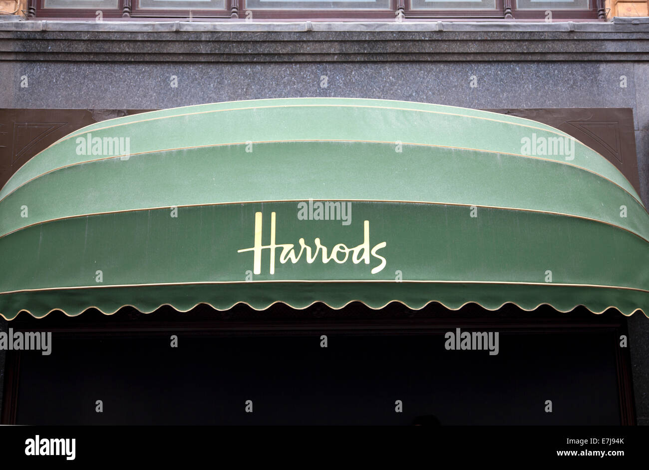 Markise Kaufhaus Harrods in Knightsbridge - London-UK Stockfoto