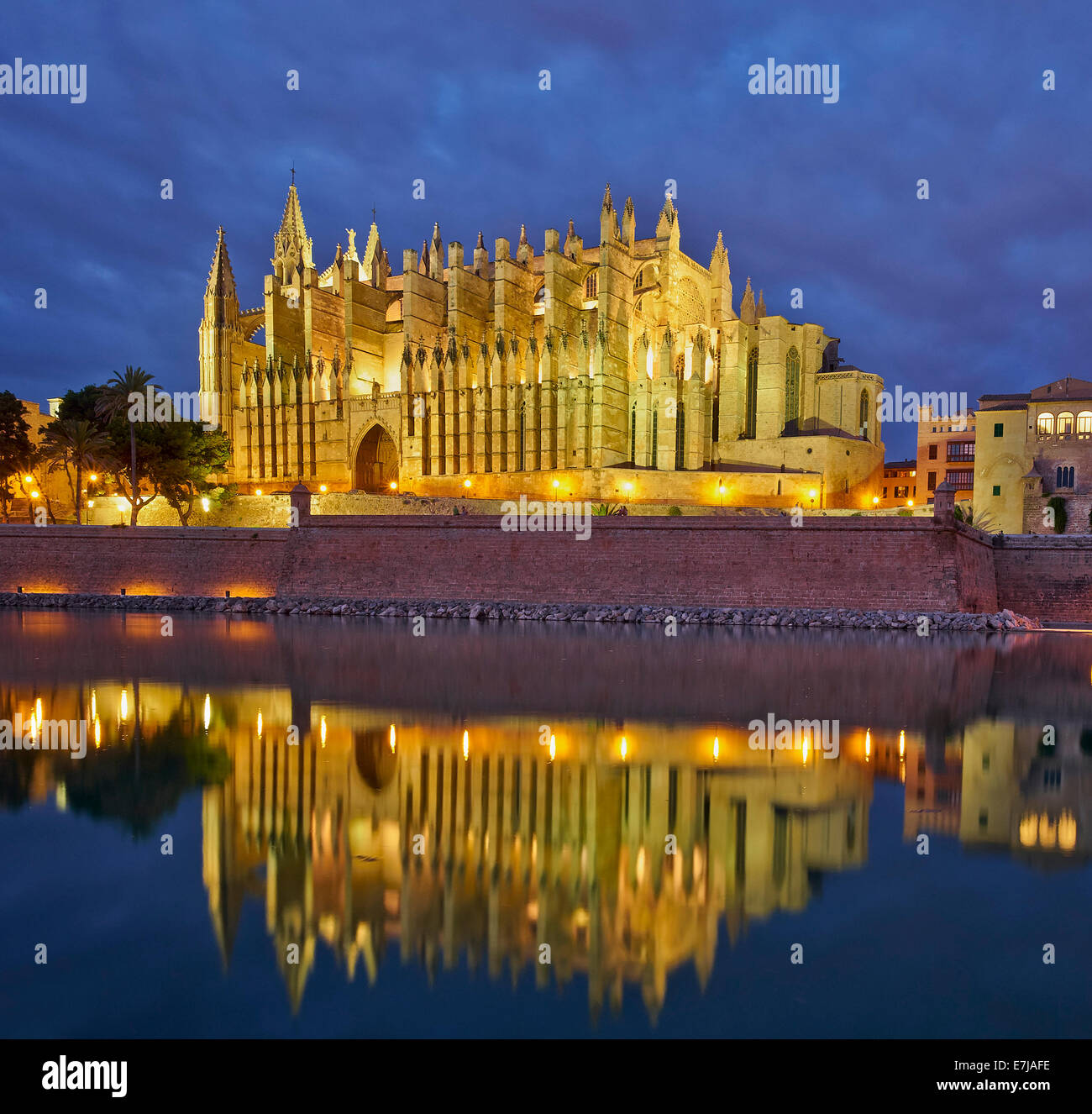 Gotische Kathedrale von Palma de auf. Balearischen Inseln. Spanien. Stockfoto