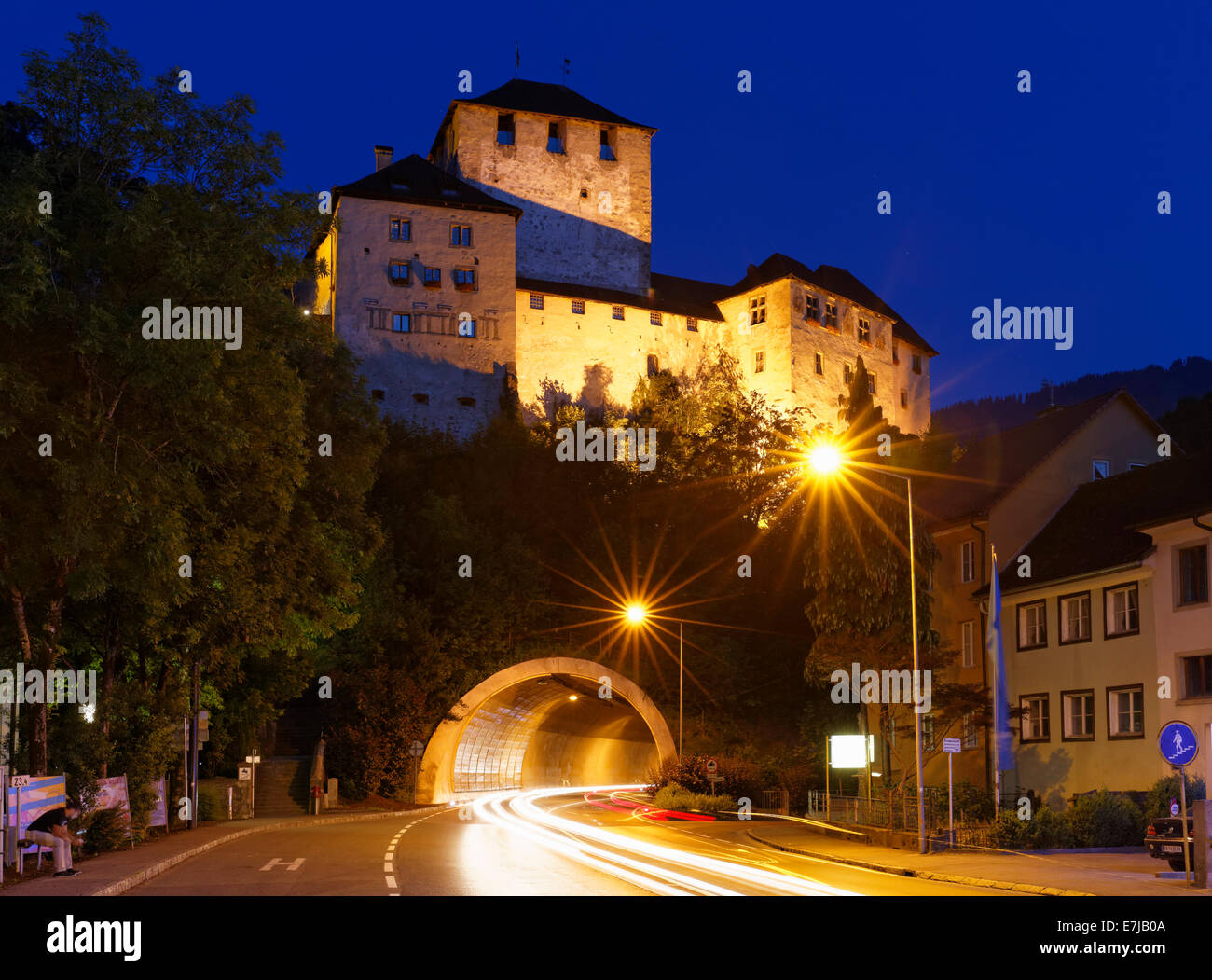 Schattenburg Burg, Feldkirch, Vorarlberg, Österreich Stockfoto