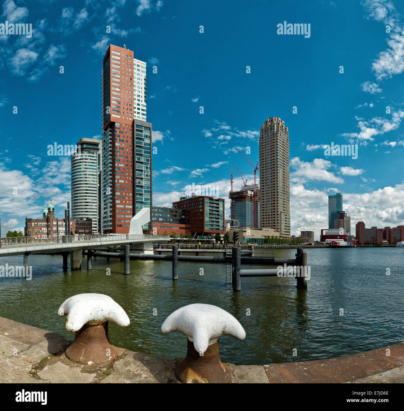 Holland, Europa, Koog Aan de Zaan, Rotterdam, Zuid-Holland, Niederlande, Stadt, Dorf, Wasser, Sommer, Umgebung, Kop van Zuid, Stockfoto