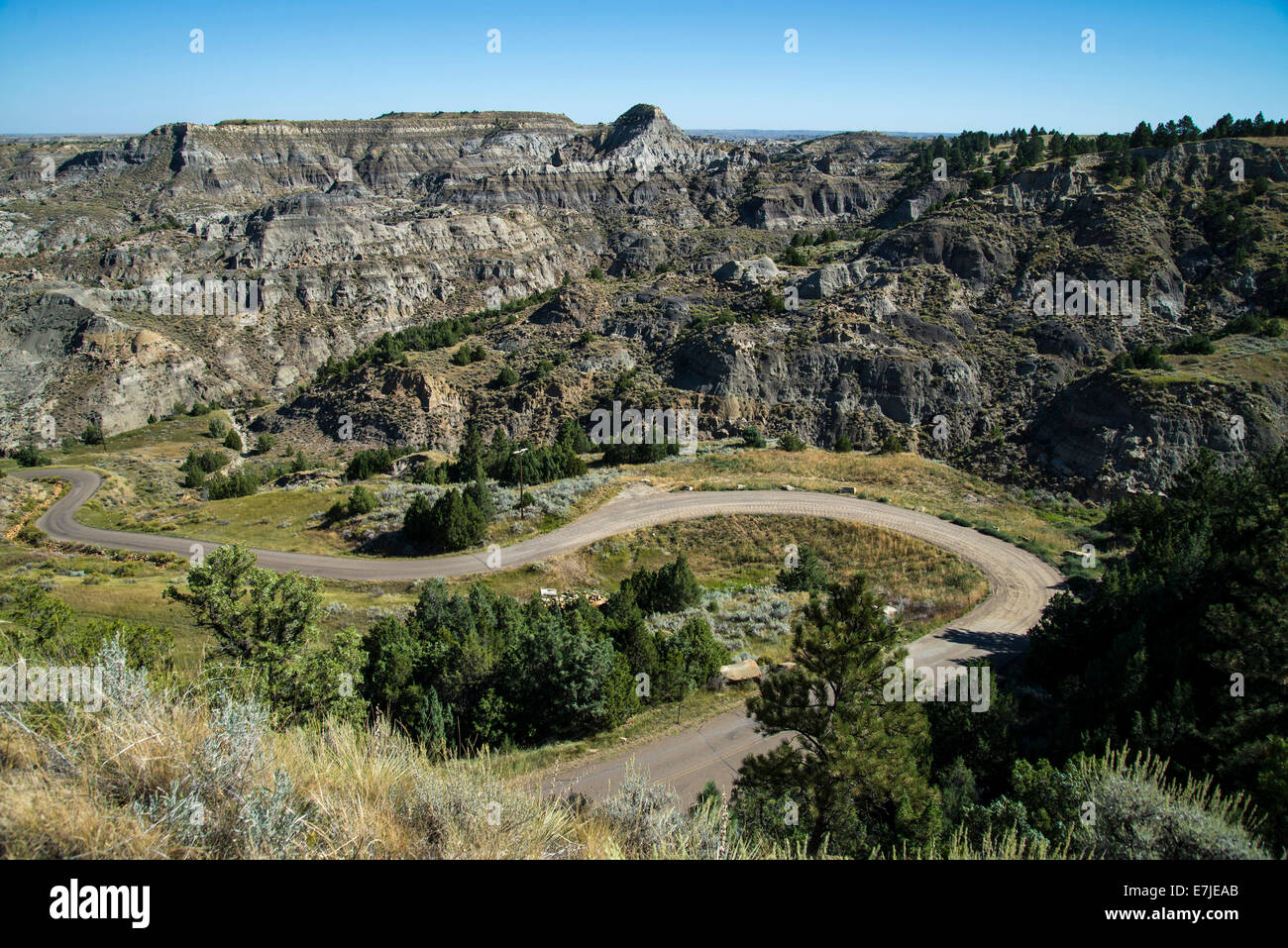 Makoshika, Landschaft, Felsen, State Parks, Montana, USA, USA, Amerika, Stockfoto