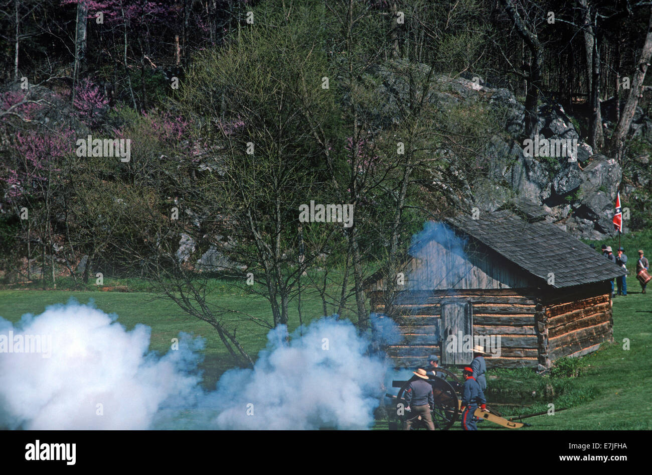 Civil War Reenactment, Tipton Haynes Farm, Johnson Stadt, Tennessee Stockfoto