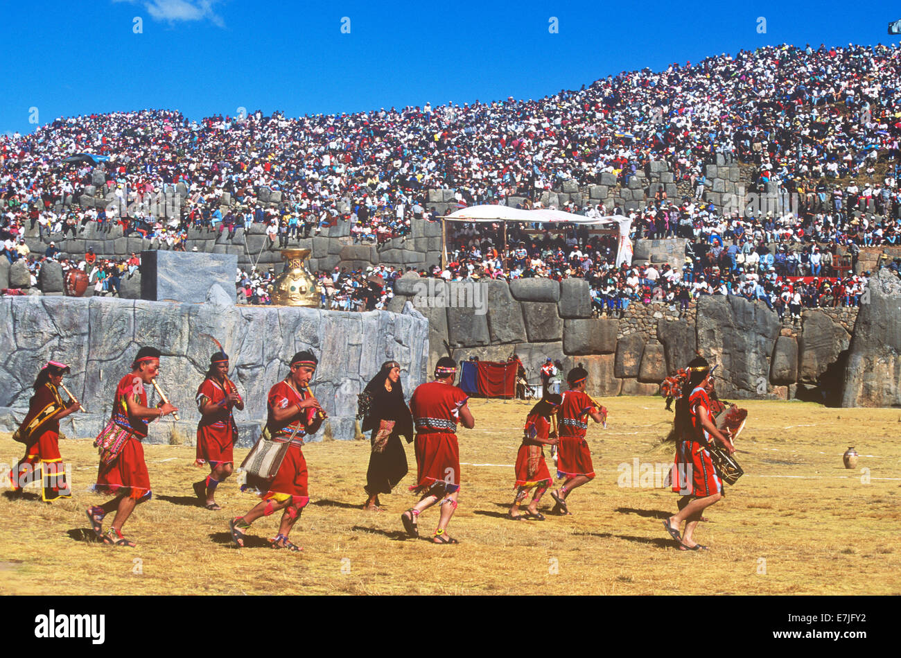 Inti Raymi, Inka, Cuzco, Cusco, Anden, Peru Stockfoto