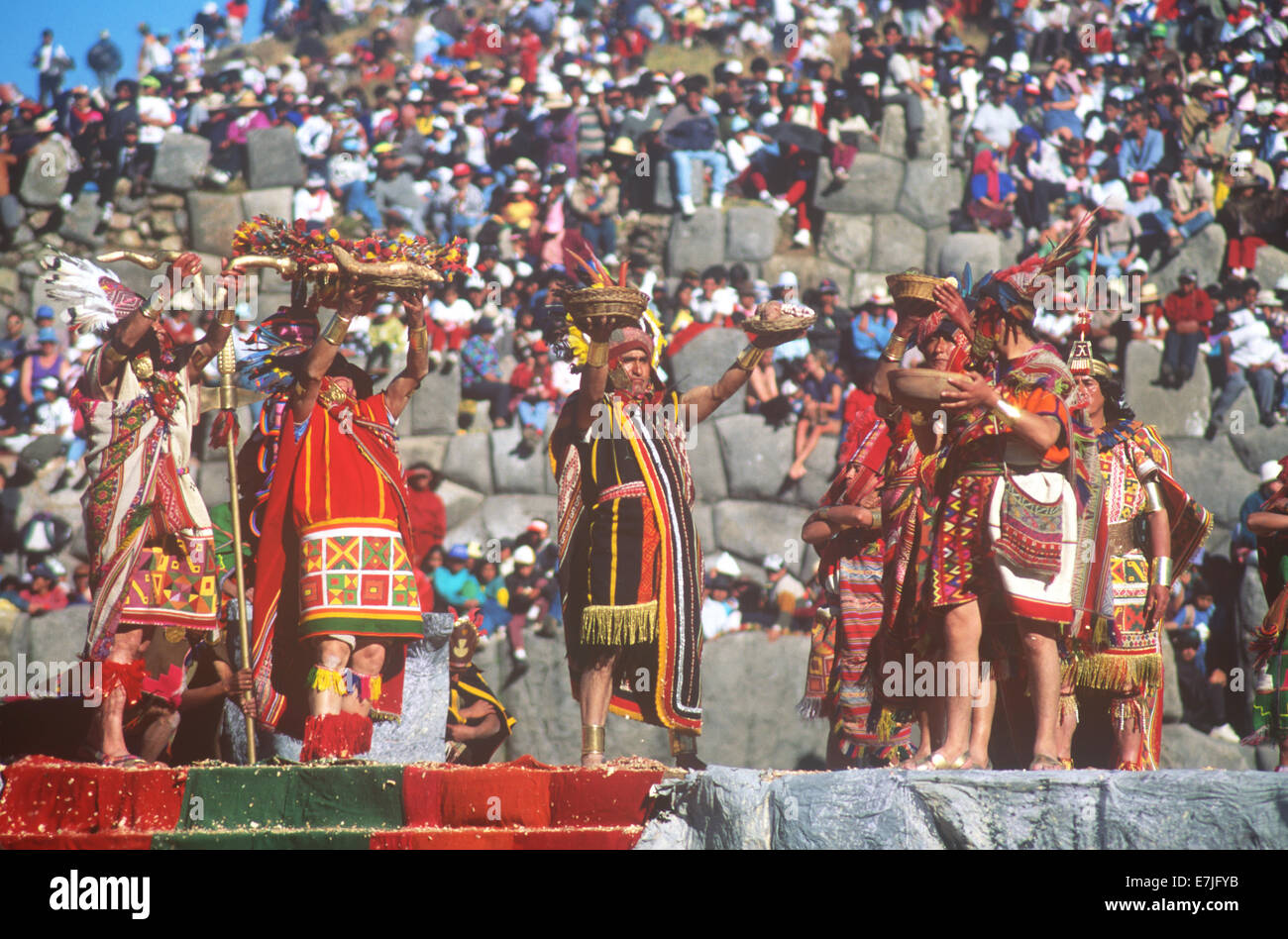 Inti Raymi, Inka, Cuzco, Cusco, Anden, Peru Stockfoto