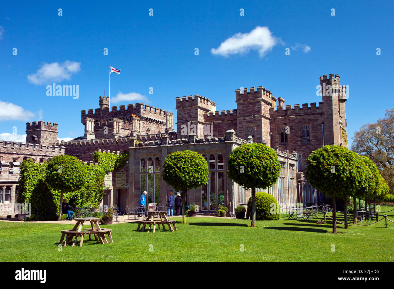 Das Orangerie-Cafe im Hampton Court Schloss Herefordshire England UK Stockfoto