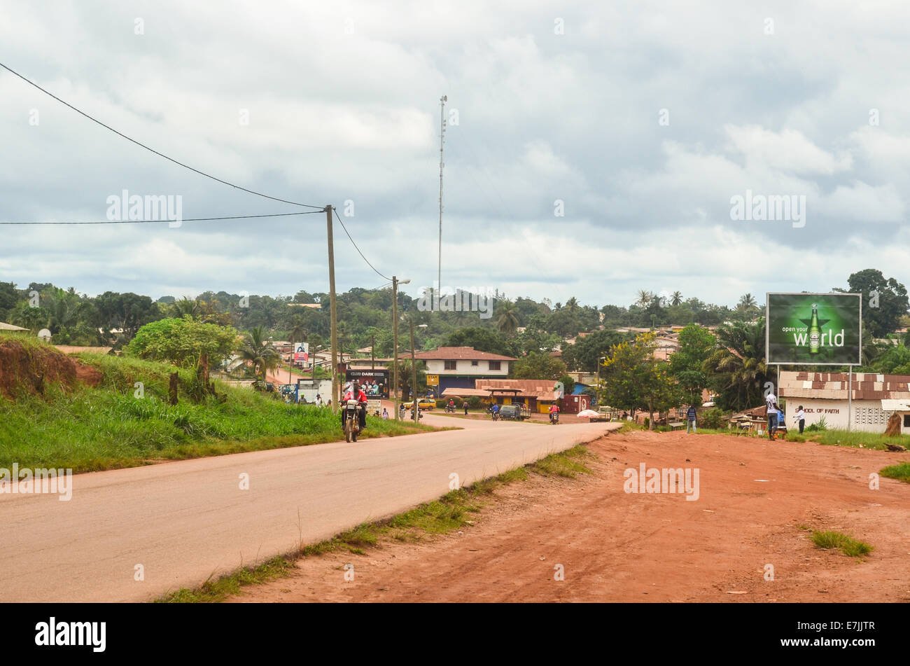Stadt Gbarnga, Norden Liberias, Afrika Stockfoto