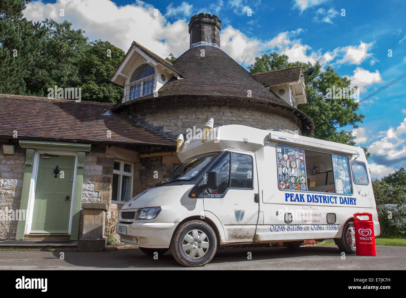Ice Crean Van in Derbyshire England Großbritannien Stockfoto