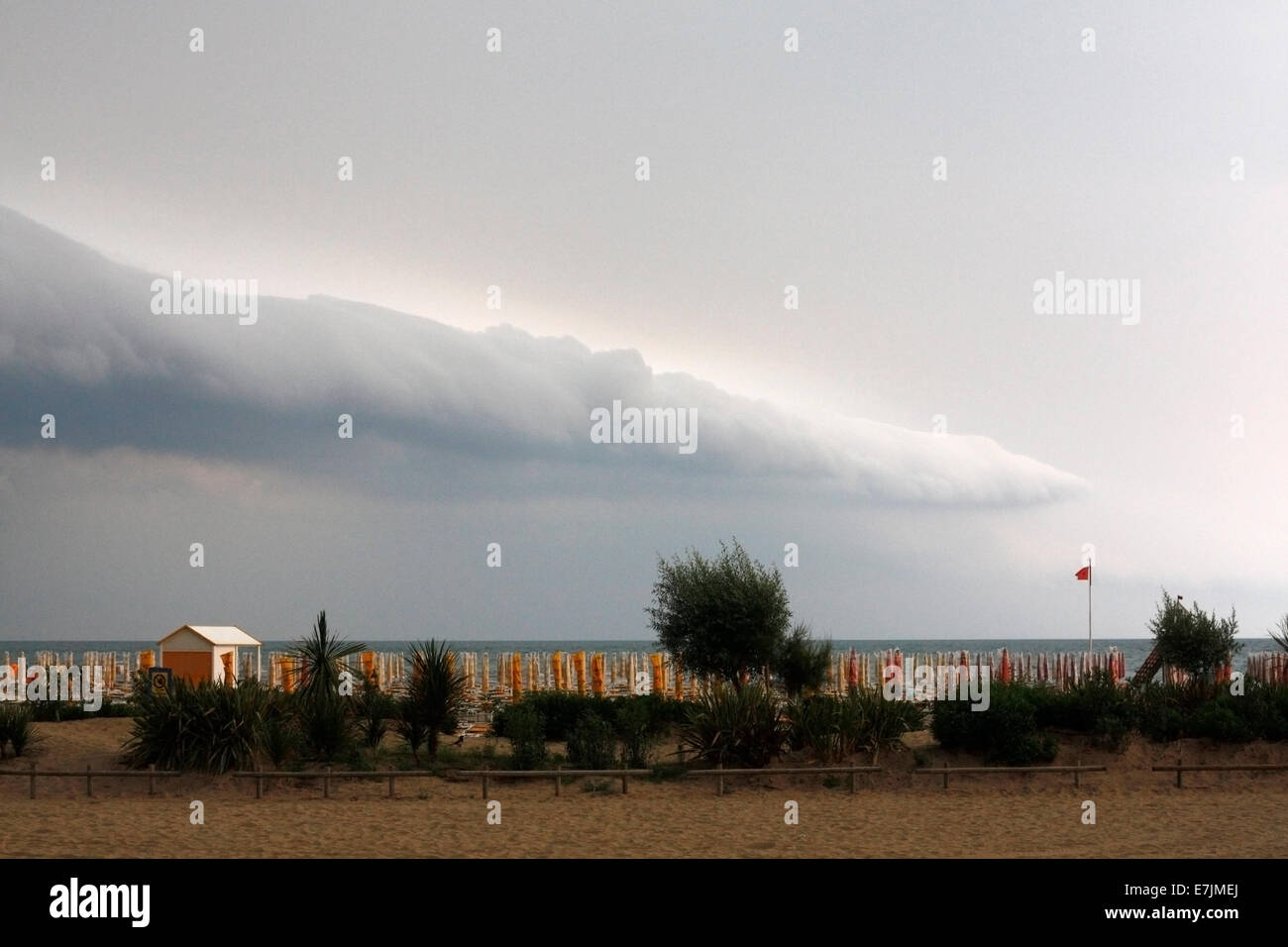 Sturm Naht an Adria, Caorle, Italien Stockfoto