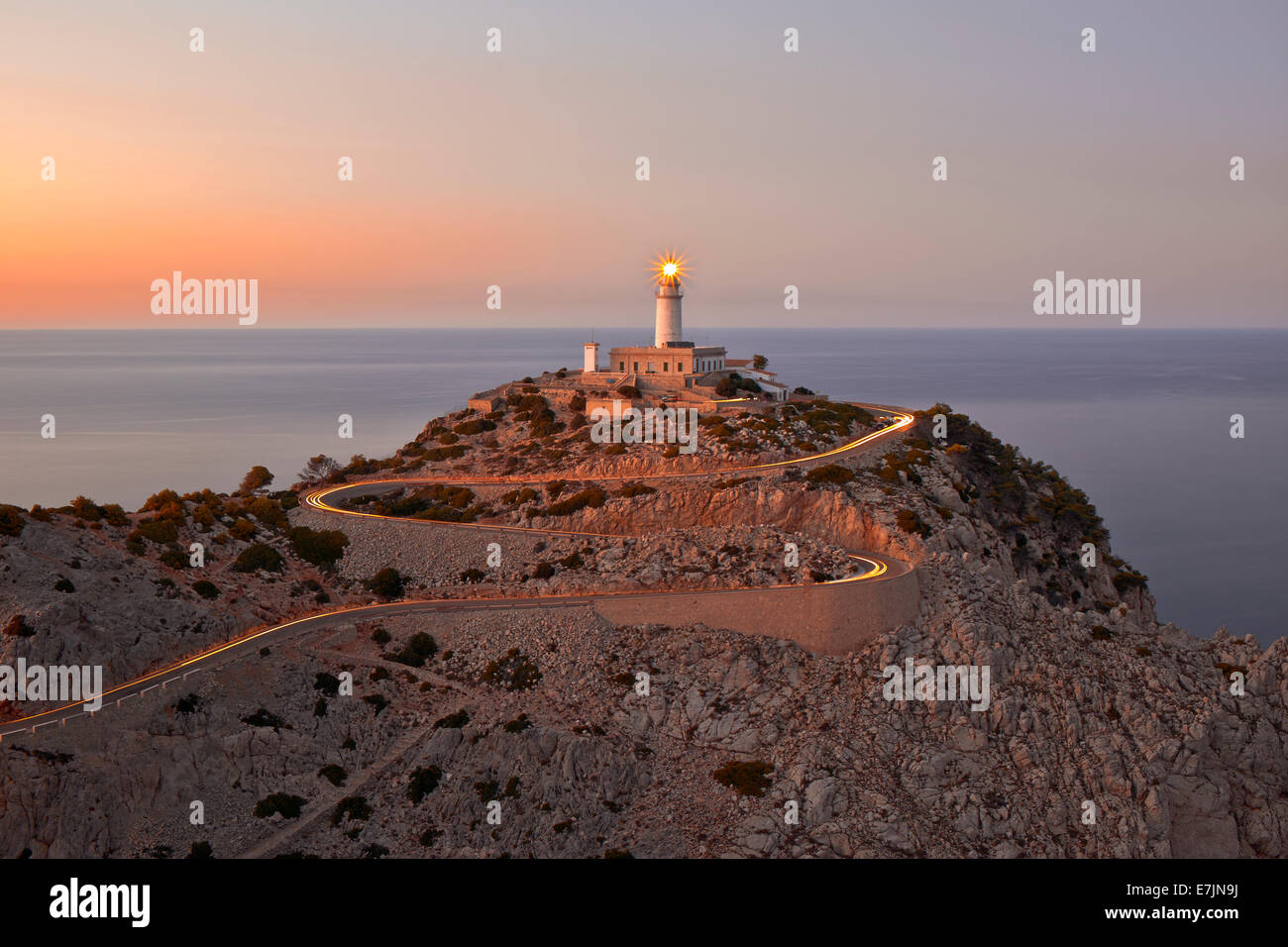 Leuchtturm von Cap de Formentor.Majorca,Balearic Islands.Spain. Stockfoto