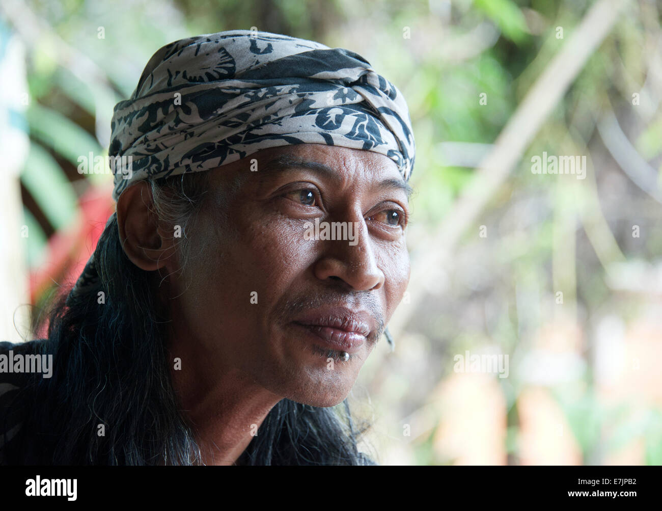 Porträt eines Künstlers Puri Agung Kerambitan Palace Kerambitan Bali Indonesien Stockfoto