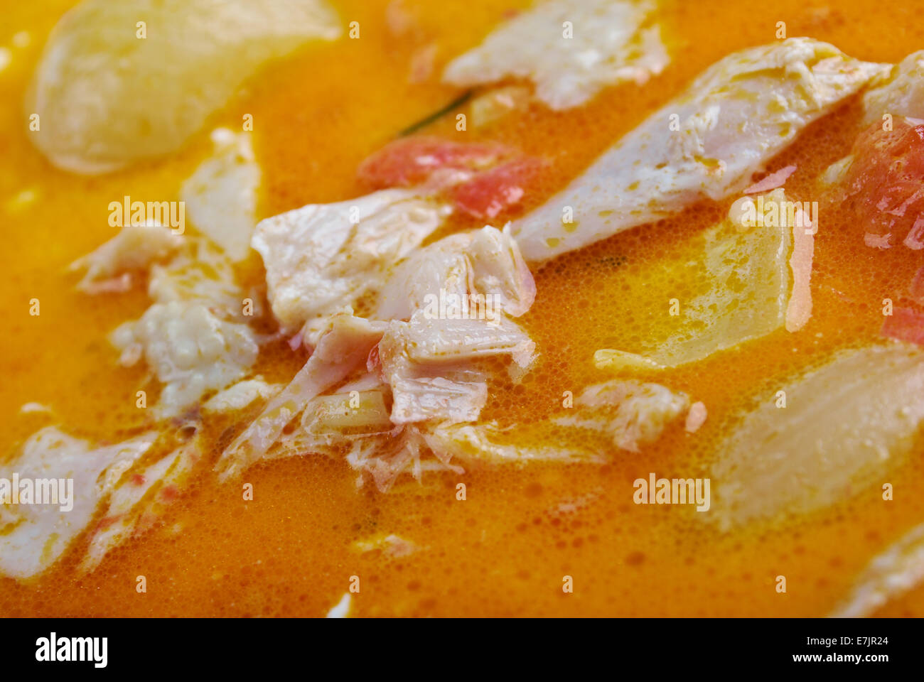 Kuku Paka Hähnchen-Kokos-Curry ist ein Swahili-Gericht von der Küste des östlichen Africa.Kenyan Chicken Curry Stockfoto