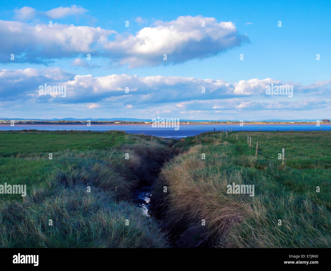 Hadrians Wall Path National Trail: Neben Solway Firth, Cumbria, in Richtung Schottland Stockfoto