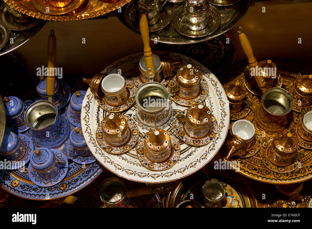 Türkischer Kaffee Set Stockfoto