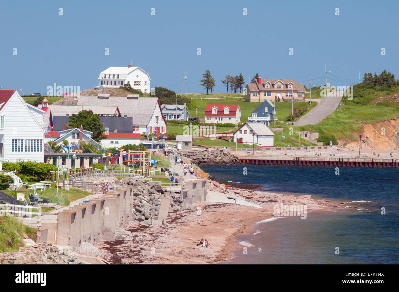 Dorf Percé, Gaspésie Stockfoto