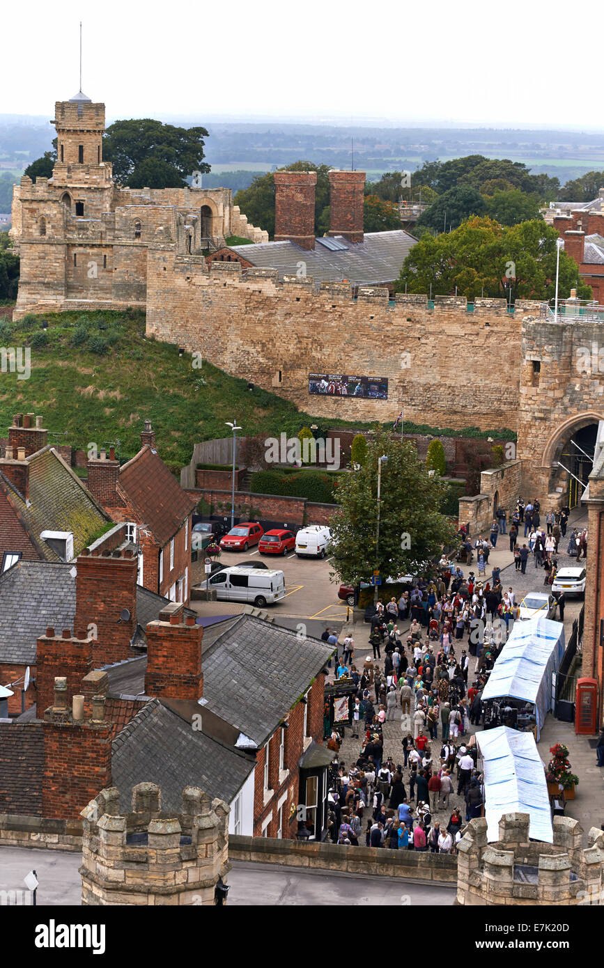 Lincoln Castle ist eine große Burg gebaut in Lincoln, England während der späten 11. Stockfoto