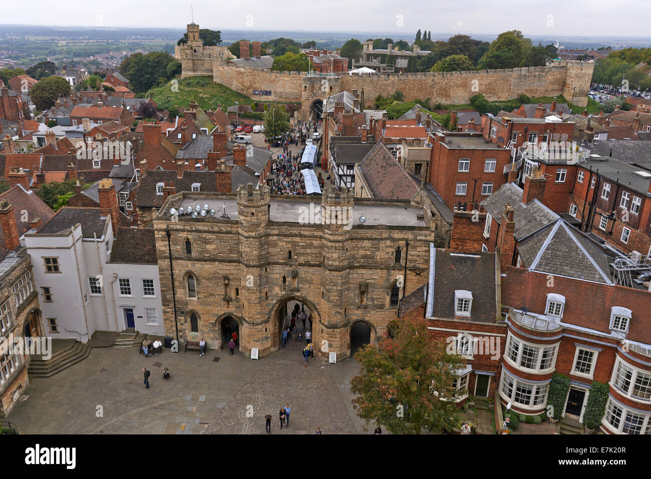 Lincoln Castle ist eine große Burg gebaut in Lincoln, England während der späten 11. Stockfoto