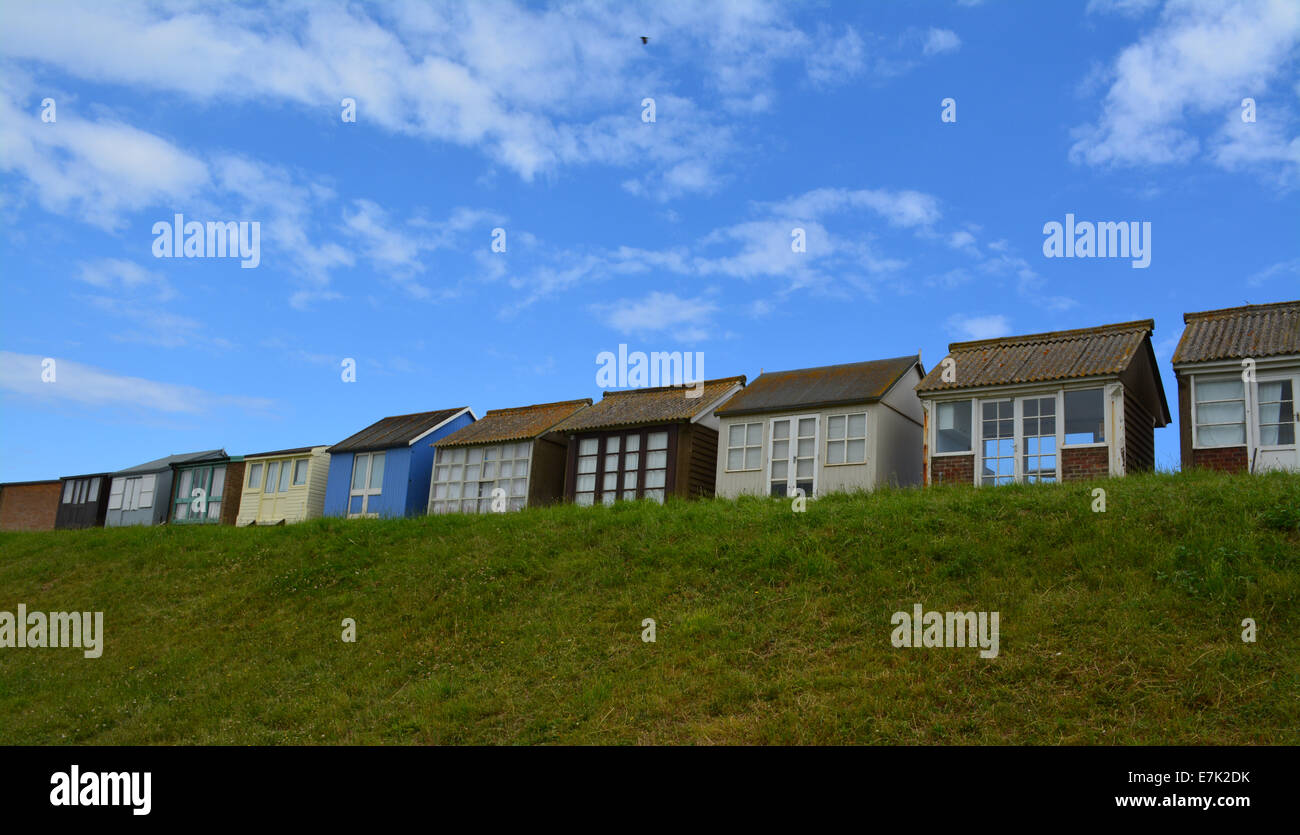 Strandhütten gegen Himmel Stockfoto