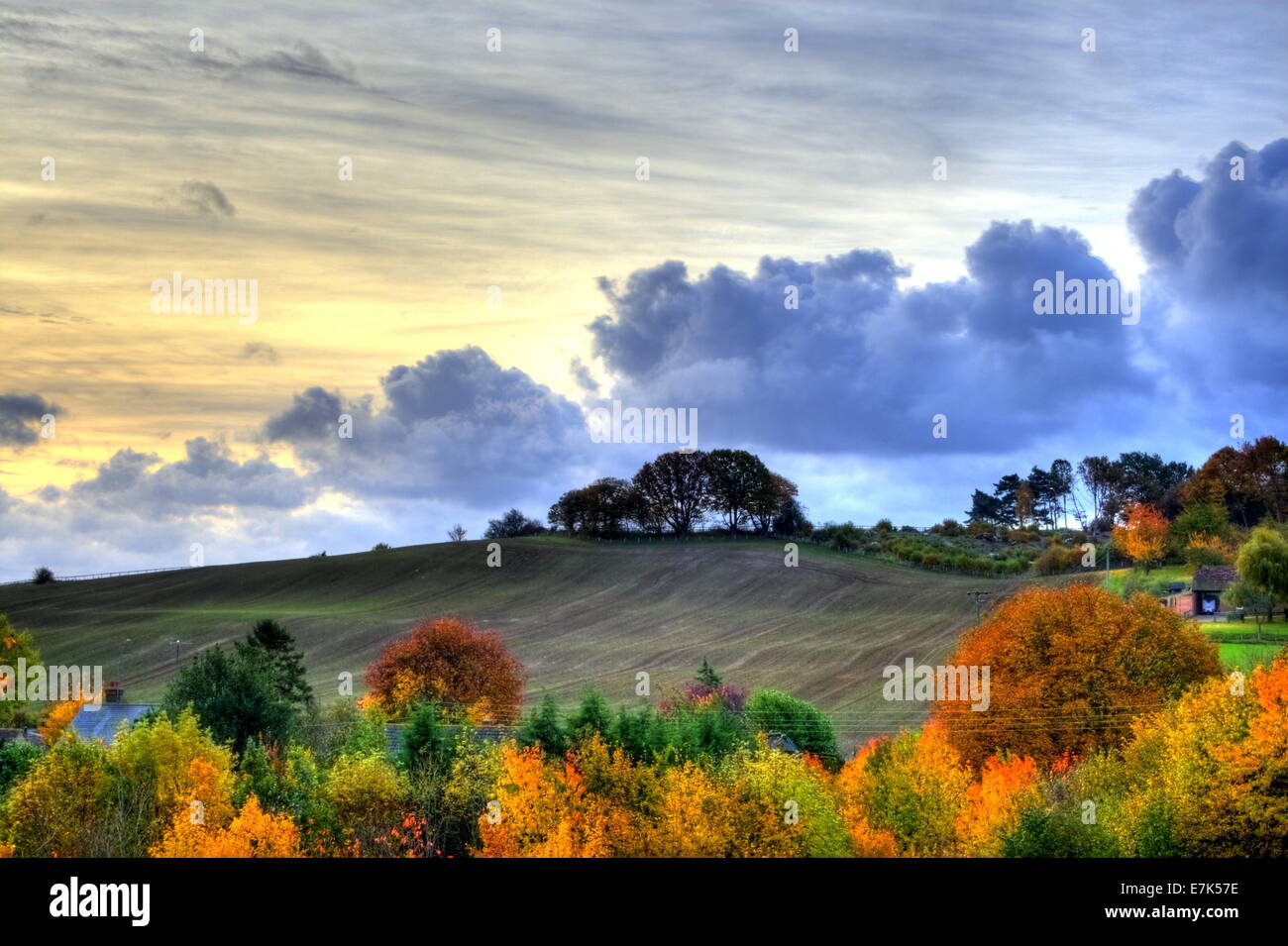 Herbstliche Landschaft Stockfoto