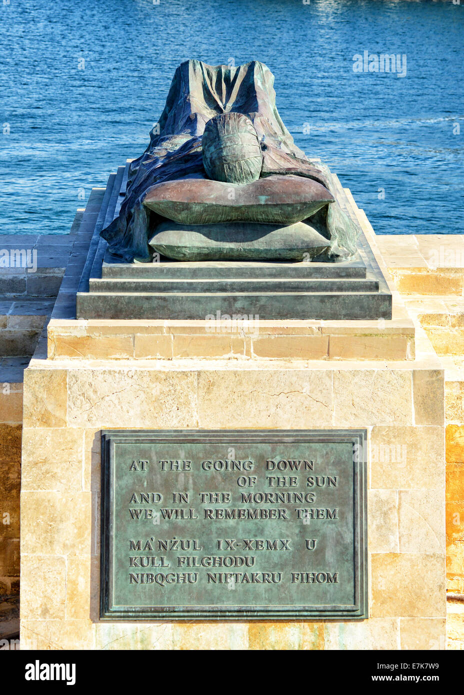Belagerung Bell Kriegerdenkmal in Valletta, Malta Stockfoto