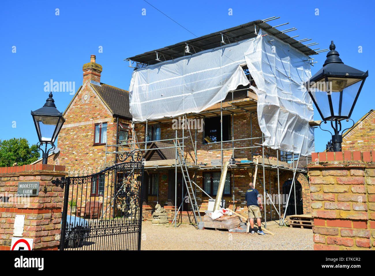 Haus-Erweiterung, Stanwell Moor, Surrey, England, Vereinigtes Königreich Stockfoto
