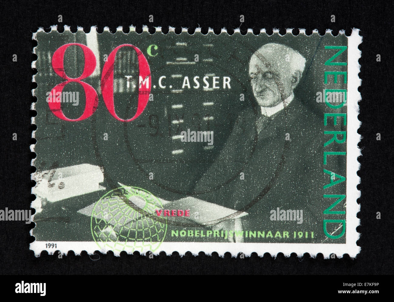 Niederländische Briefmarke Stockfoto
