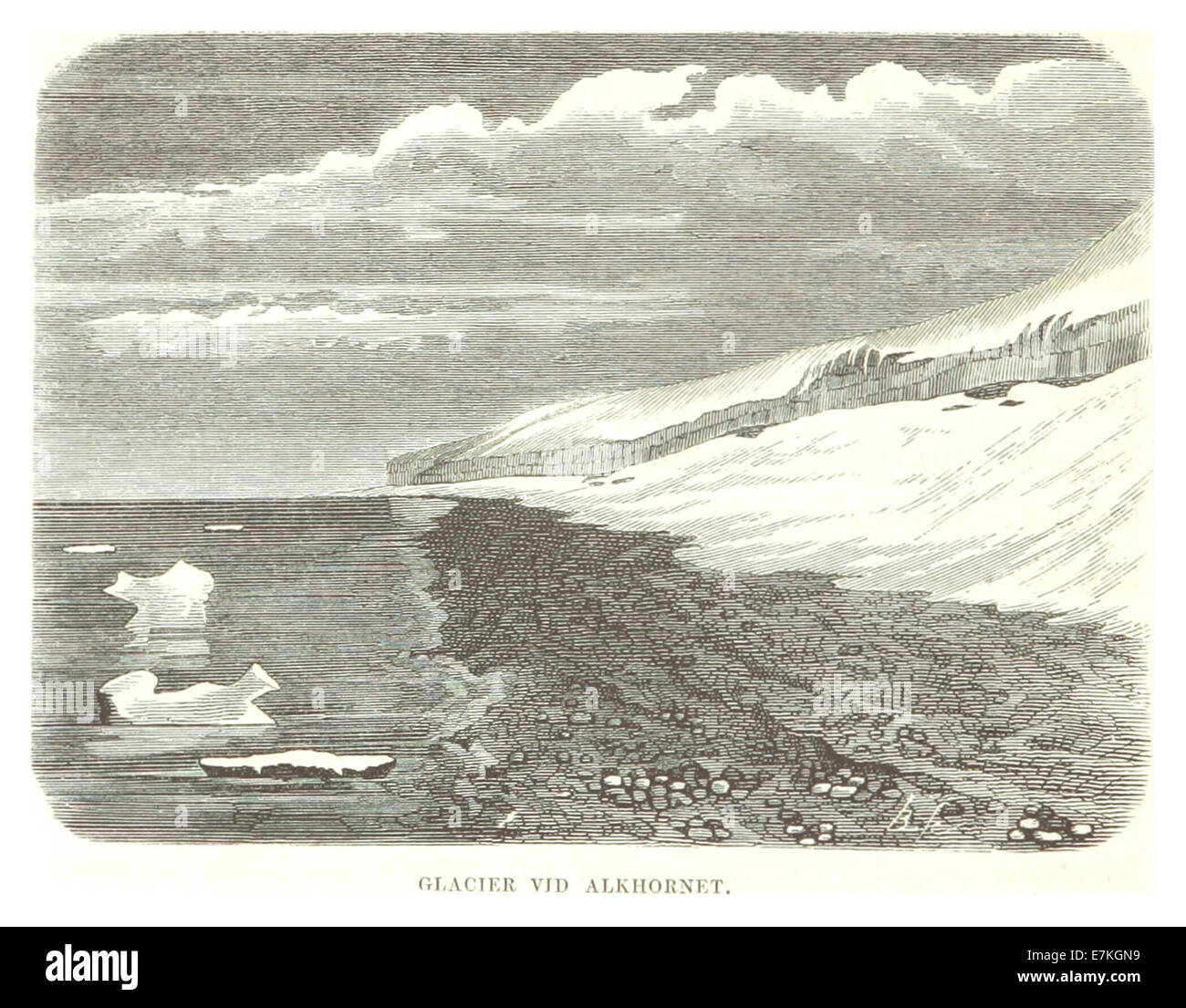(1867) p082 Gletscher VID ALKHORNET Stockfoto