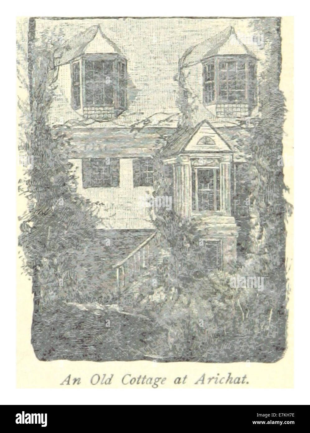 (1885) p135 alte Hütte am Arichat Stockfoto