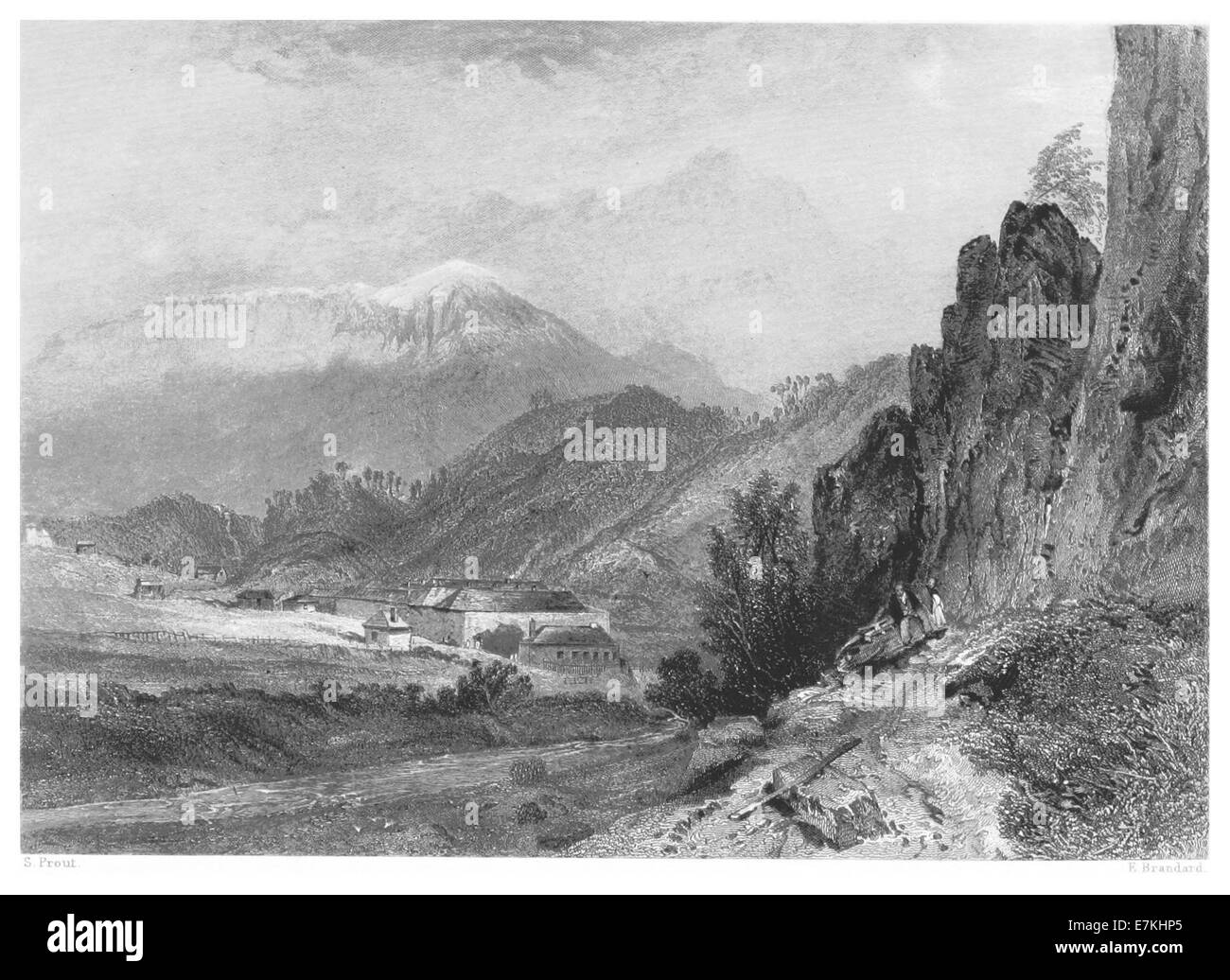 Die Zeichnung von Mount Wellington in Tasmanien aus dem Jahr 1873 von Booth bietet einen topografischen Blick auf diesen berühmten Gipfel, der die natürliche Landschaft der Region hervorhebt. Stockfoto