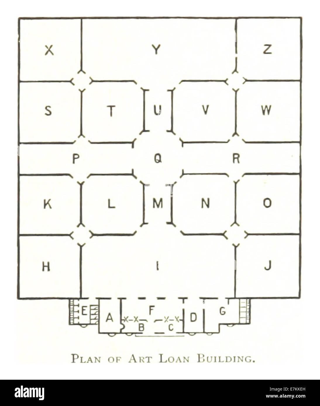 Bauer (1884) Detroit, p413 PLAN DER KUNST DARLEHEN GEBÄUDE Stockfoto